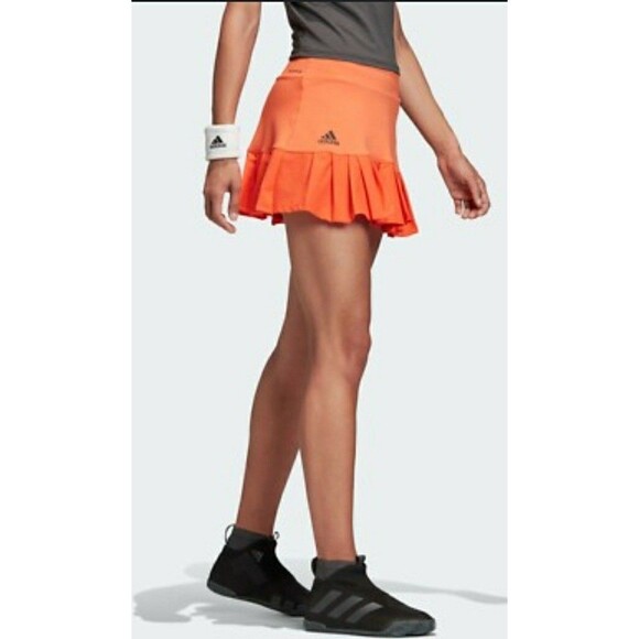 Adidas Primeblue Match Orange & Black Women Tennis Skort SZ XL - Picture 1 of 6